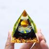 Natural Pyramid Crystals Handmade Stone Orgonite Pyramid Amethyst Crystal Sphere Natural Stone Energy Generator Meditation Tool