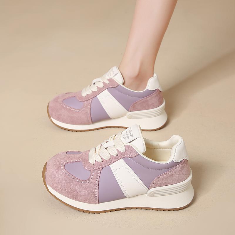 Fashion CRLAYDK Women's Platform Sneakers Casual Lace Up Stylish Tennis Running Retro Lightweight Trainers Ladies Walking Fashion Shoes