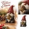 Hand Painted Resin Dwarf Figurine Statue for Christmas Holiday Tabletop Decor