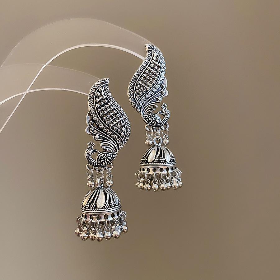 Bohemian Ethnic Style Feathers Fringed Earrings Ear Hooks Personalized Vacation Wind Ears