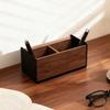 Creative Walnut Solid Wood Office Storage Aluminum Alloy Holders Desktop Office Storages Organizer Convenient Sundry Stationery