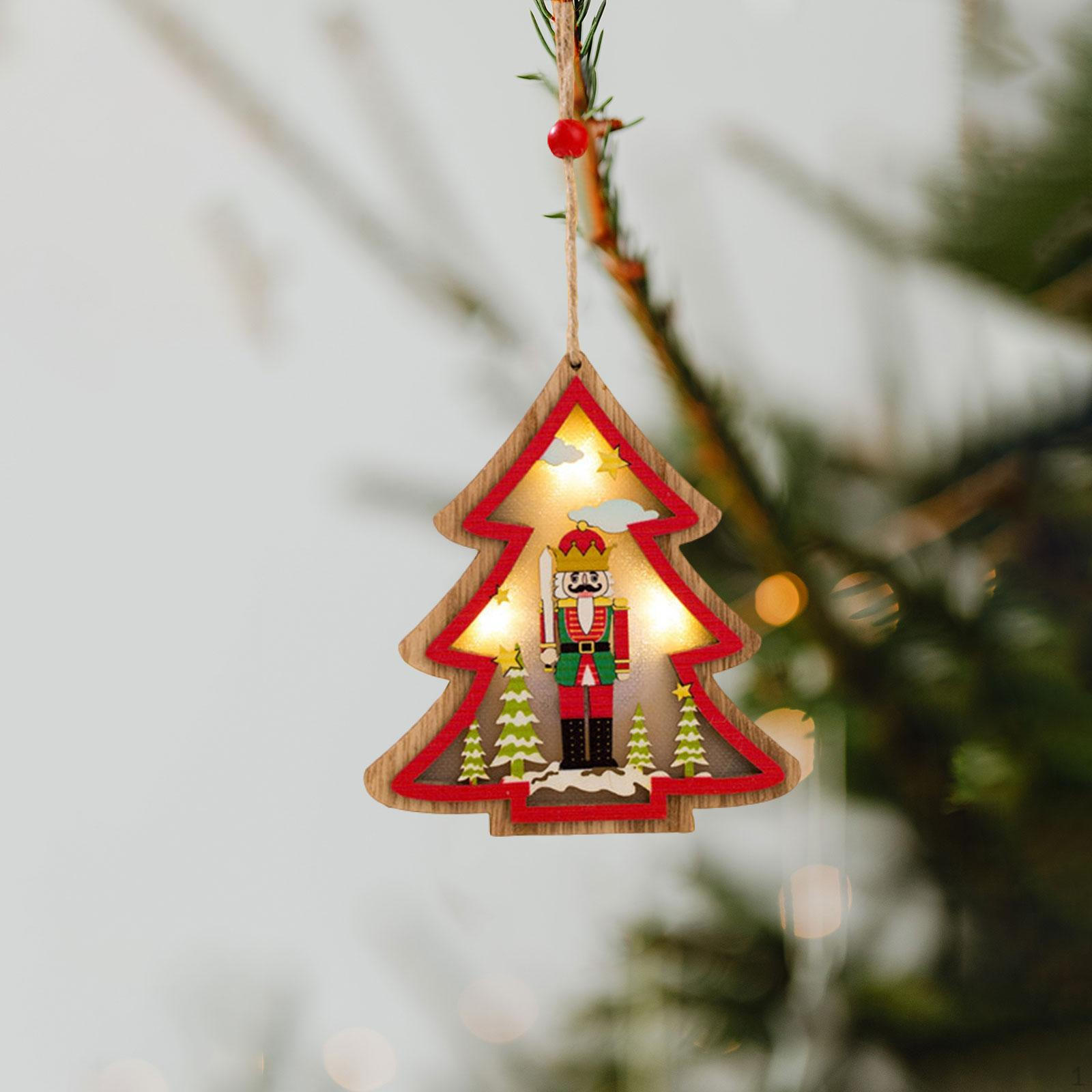 

Christmas Decoration Holiday Scene Setup Glowing Tree Pendant Illuminated Ornaments for Christmas tree