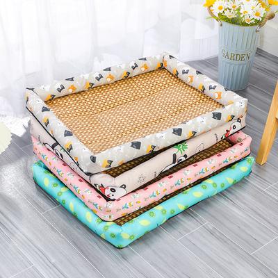 Haustier Katze Bett Matte Rattan Gewebte Katze Schlafmatte Sofa Bett Sommer Haustier Kühlmatte für Kleinen Hund Katzen Kätzchen Welpen Betten Kissen
