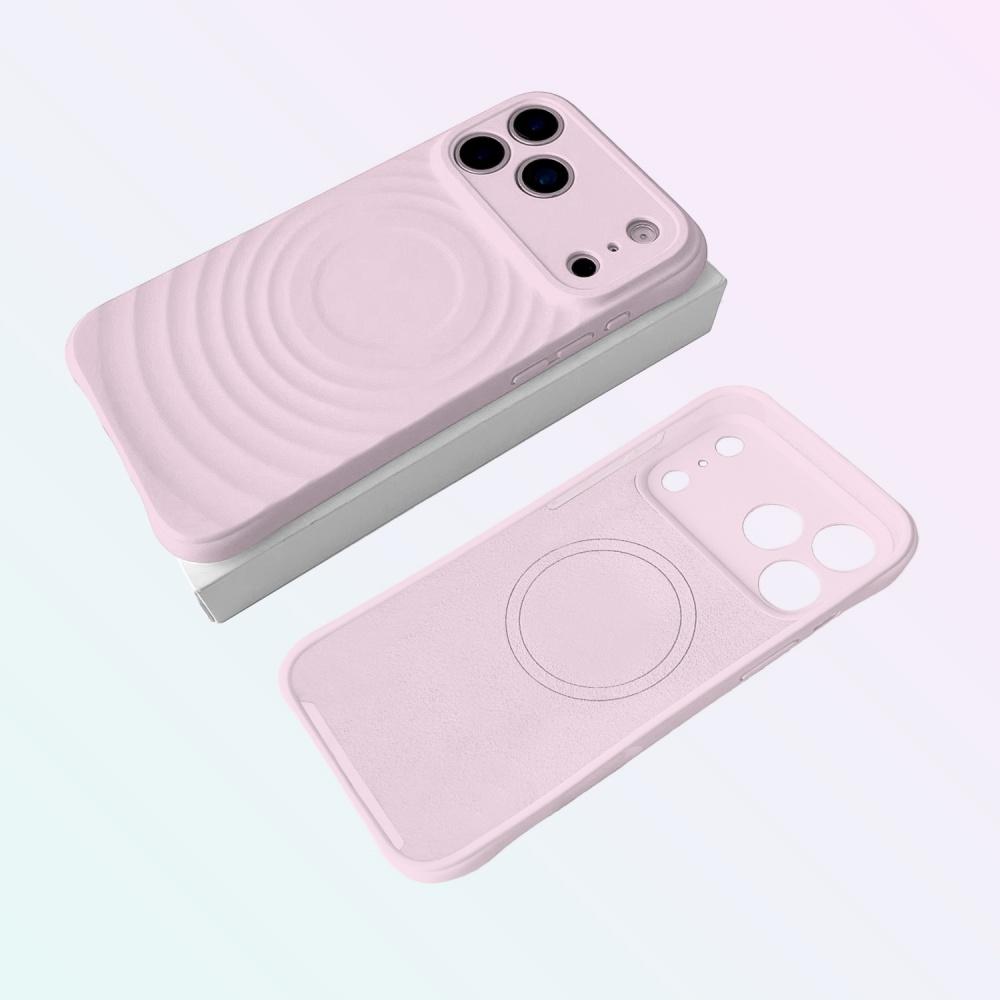 For Magsafe Water Ripple Soft Case for iPhone 17 Pro Max Air Magnetic Candy Solid Color Bumper Shockproof Cover for iPhone 17Pro