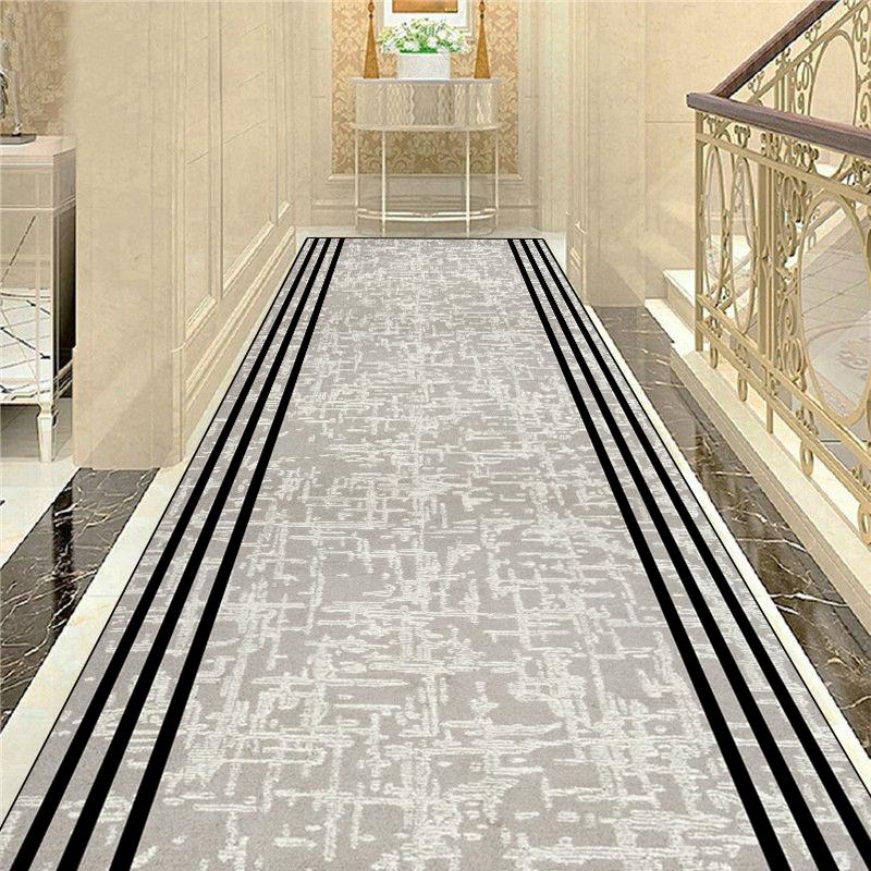 Luxury Gold Hall Corridor Carpet Non-slip Washable Runner Carpets Stairway Hallway Stairs Home Decor Rug Customizable Aisle Rug