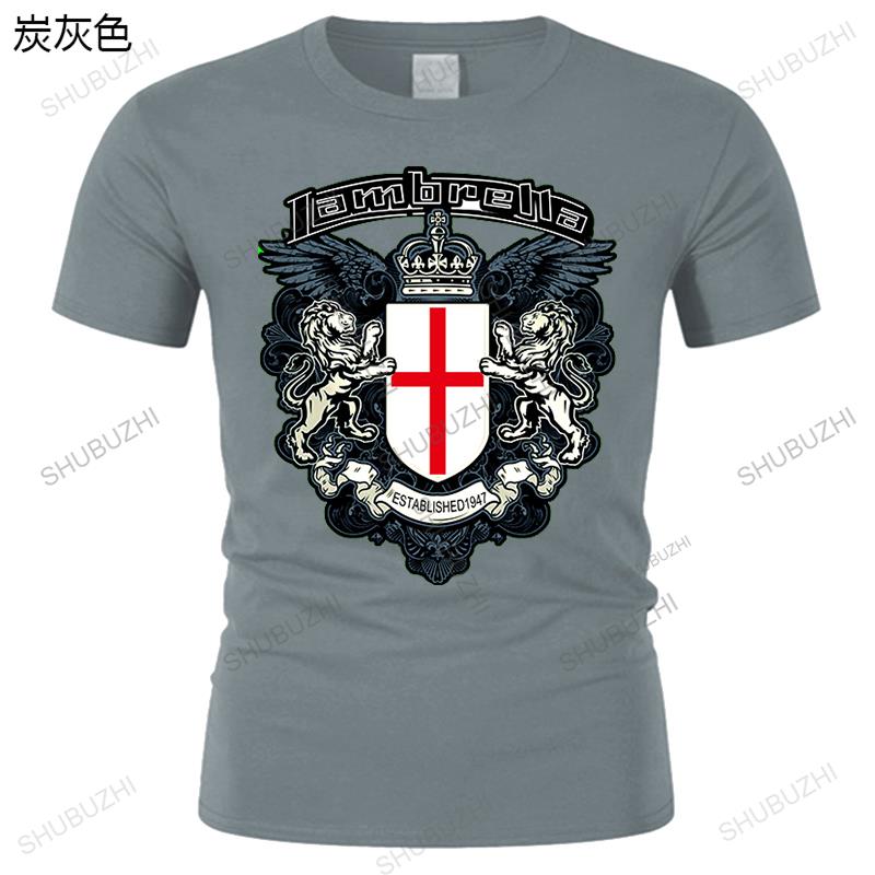 

Чоловіча футболка з круглим вирізом Lambretta у 4 кольорах: чорний, білий, червоний, повсякденна, стильна ретро-футболка, бавовняна чоловіча вінтажна брендова футболка M