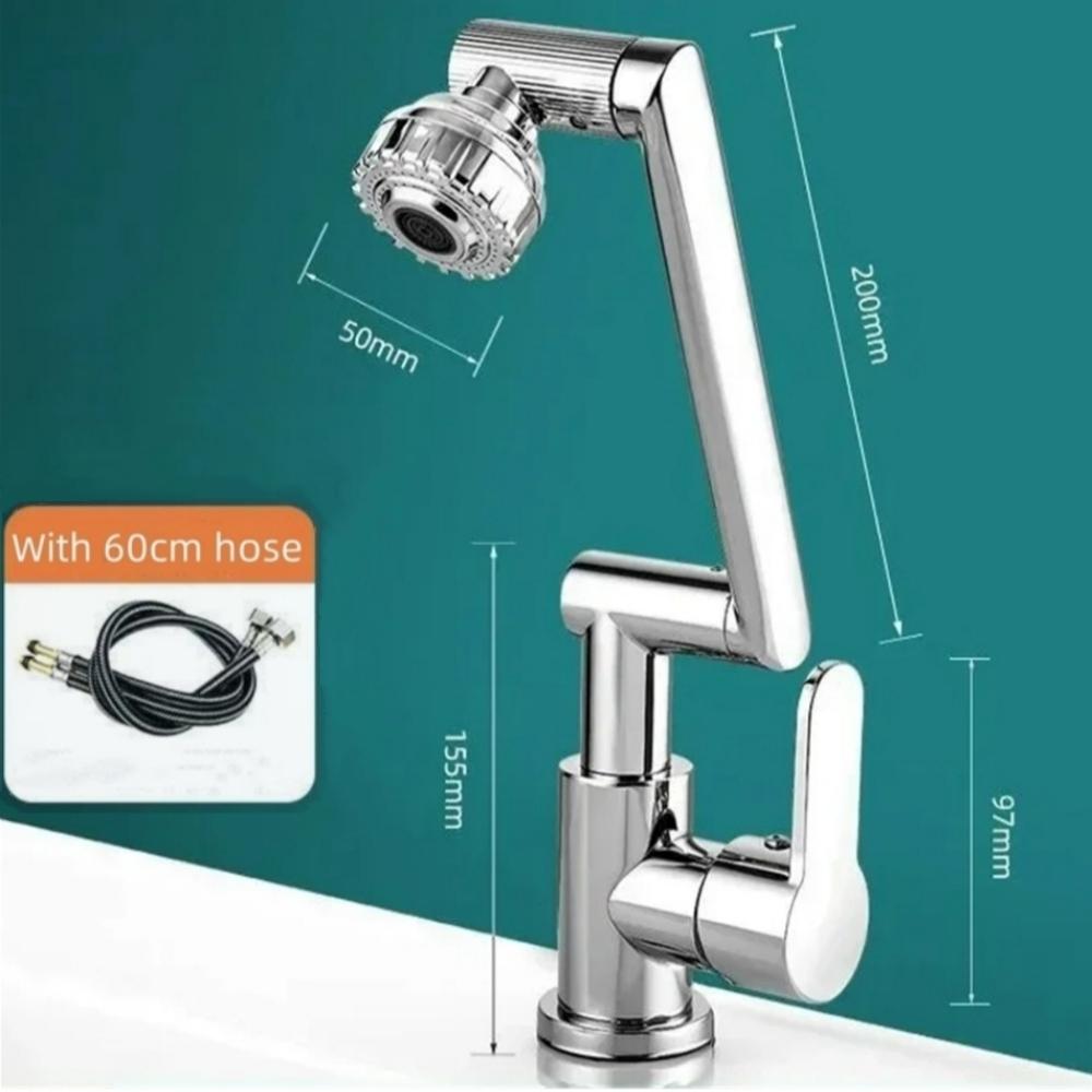 Baterie Robotică Universală Rotativă pentru Utilizare Atât la Apă Caldă, Cât și la Apă Rece, pentru Bazinele de Spălat din Bucătăria Casnică și Baie, Accesoriu Baterie