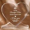I Love You Mom' Acrylic Heart-Shaped Keepsake Box with Elegant Rose Design - Perfect Mother'S Day, Birthday, Christmas, Valentine'S Day Gift for Moms