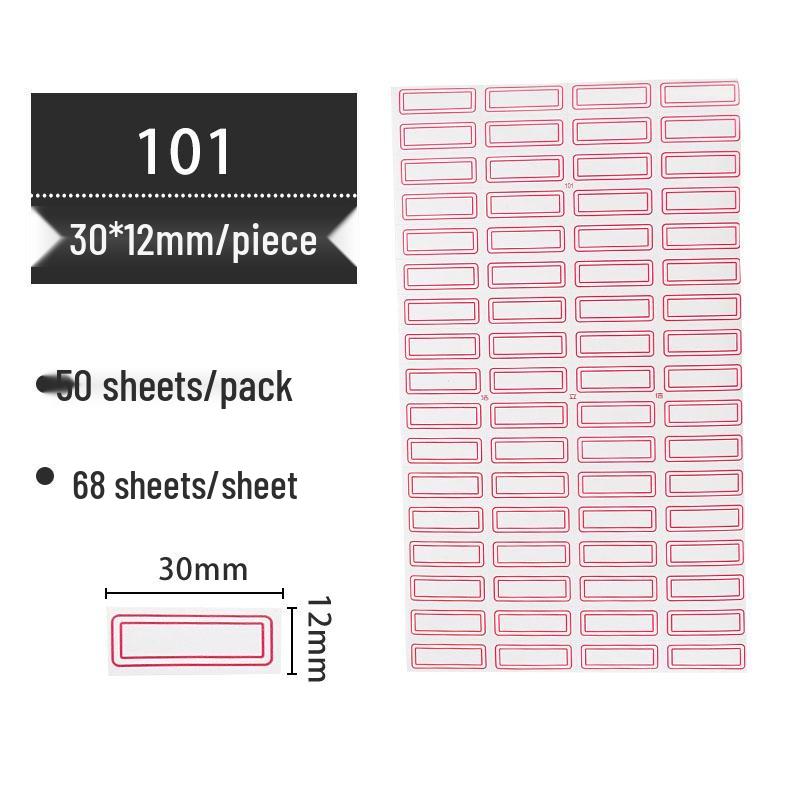 Self-Adhesive Classification and Identification Paper Stickers