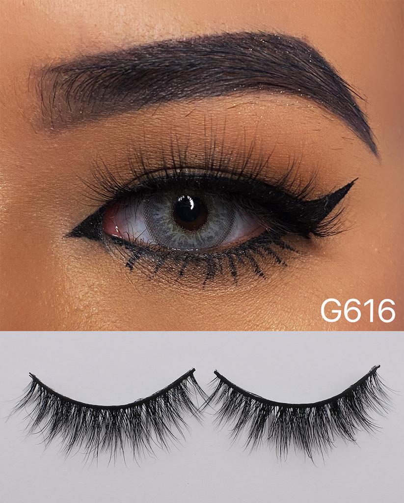 RED SIREN Nerz-Wimpern 1 Paar / Packung Handgefertigt Wiederverwendbar Flauschig Natürliche Wimpern 10mm-20mm 3D Nerz-Wimpern Make-up Nerz-Augenwimpern