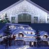 Outdoor Decoration 4m Droop 0.4-0.6m Curtain Icicle Led String Lights 220V EU Plug Garden Xmas Garland Decorative Lights