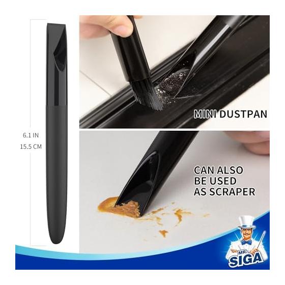 MR.SIGA crevice cleaner brush set, detail cleaning brush set, grout brush set for sinks, drains, tiles, edges, crevice brush 4 pieces