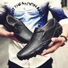 Fashion Summer Men's Punching Leather Loafers Non Slip Walking Breathable Outdoor Casual Hollow Out Sneakers Male Business Office Shoes