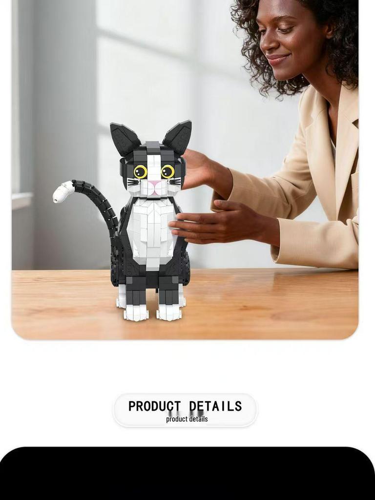 Zhegao Tuxedo Cat Mini Building Blocks - Educational Toy for Kids