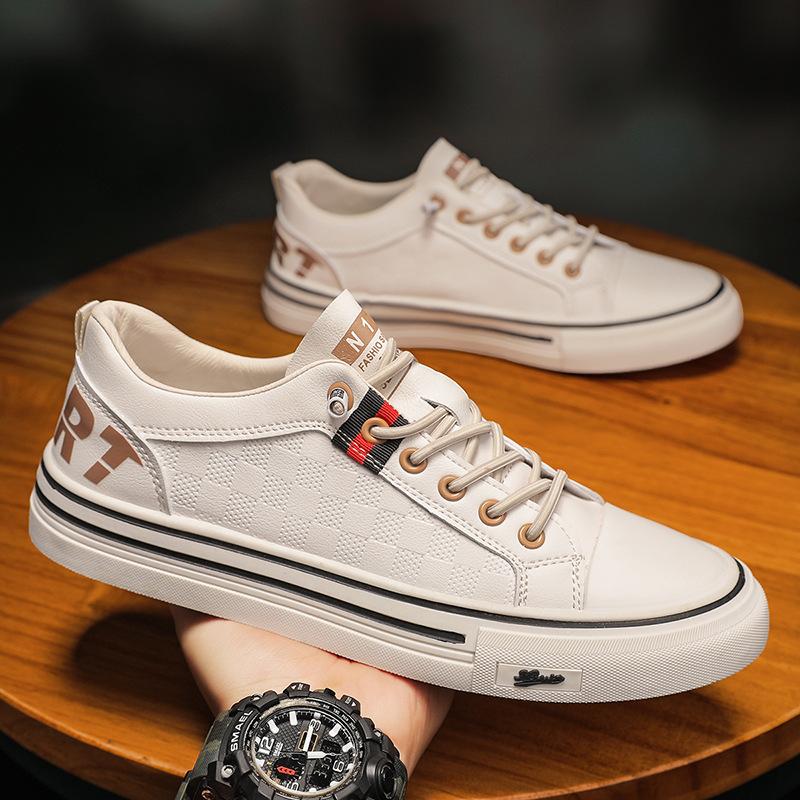 

Men s Shoes Autumn New Trend Fashion Casual All-match Small White Shoes Boys Handsome Leather Flat Shoes