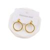 Retro Minimalist Metal Round Earrings - European & American Style
