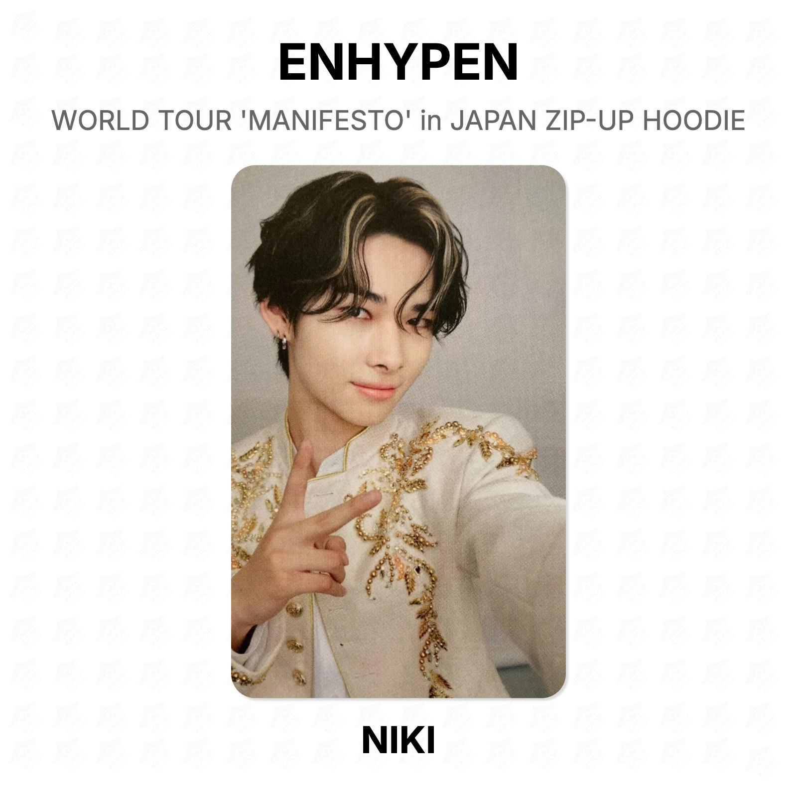 ENHYPEN WORLD TOUR MANIFESTO in JAPAN ZIP-UP HOODIE Official Photocard NI-KI