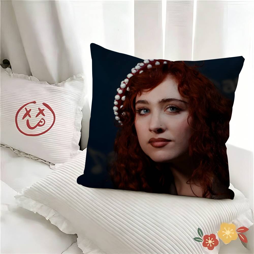 pc Chappell Roan Singer Pillow Case Fashion Square Pillowcase Bedroom Sofa Room Ins Decoration Leisure
