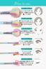 Frepice Makeup Brushes with Powder Makeup Blush Storage and Mirror (10-Piece Set) Brush, Brush, Brush, Case, Cleaner, (Pink Lemon)