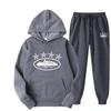 Corteiz Modny Luźny Zestaw Bluza Streetwear - Unisex Casualowy Styl Hip Hopowy Amerykański na Jesień
