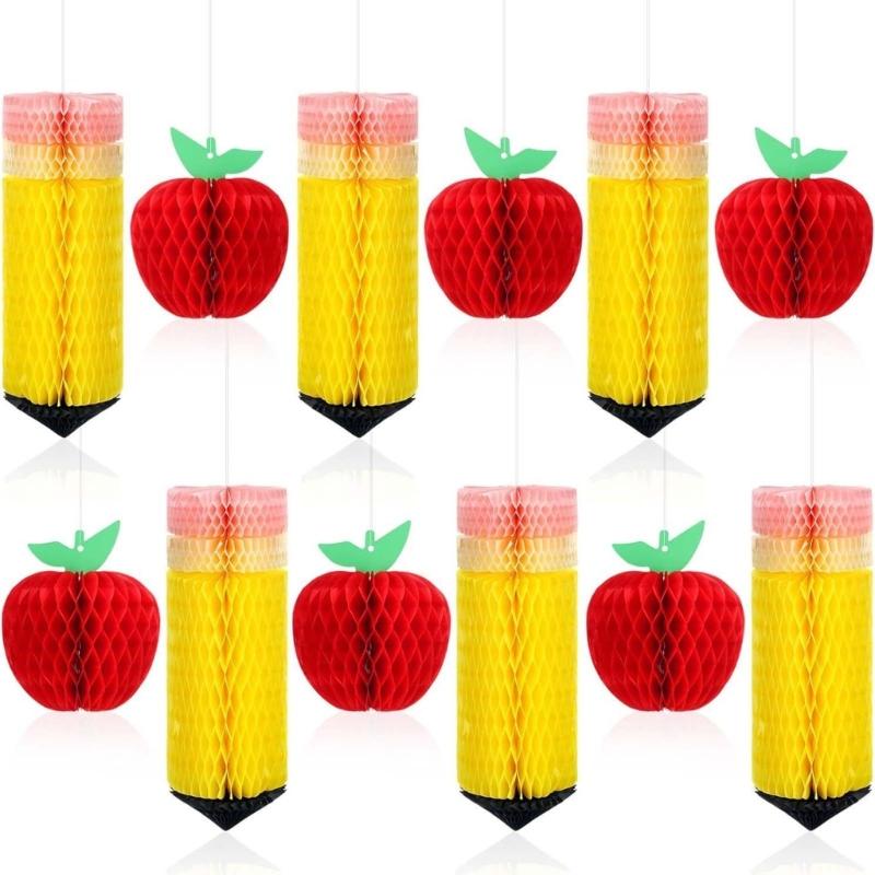 

12pcs Back To School Party Decorations Multicolored Paper Wreath Streamers Set for Back to School Celebration 1