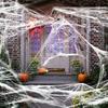 Gothic Style Stretchy Spider Web Cotton Scary Spider Web Decor Kit  Haunted House Props