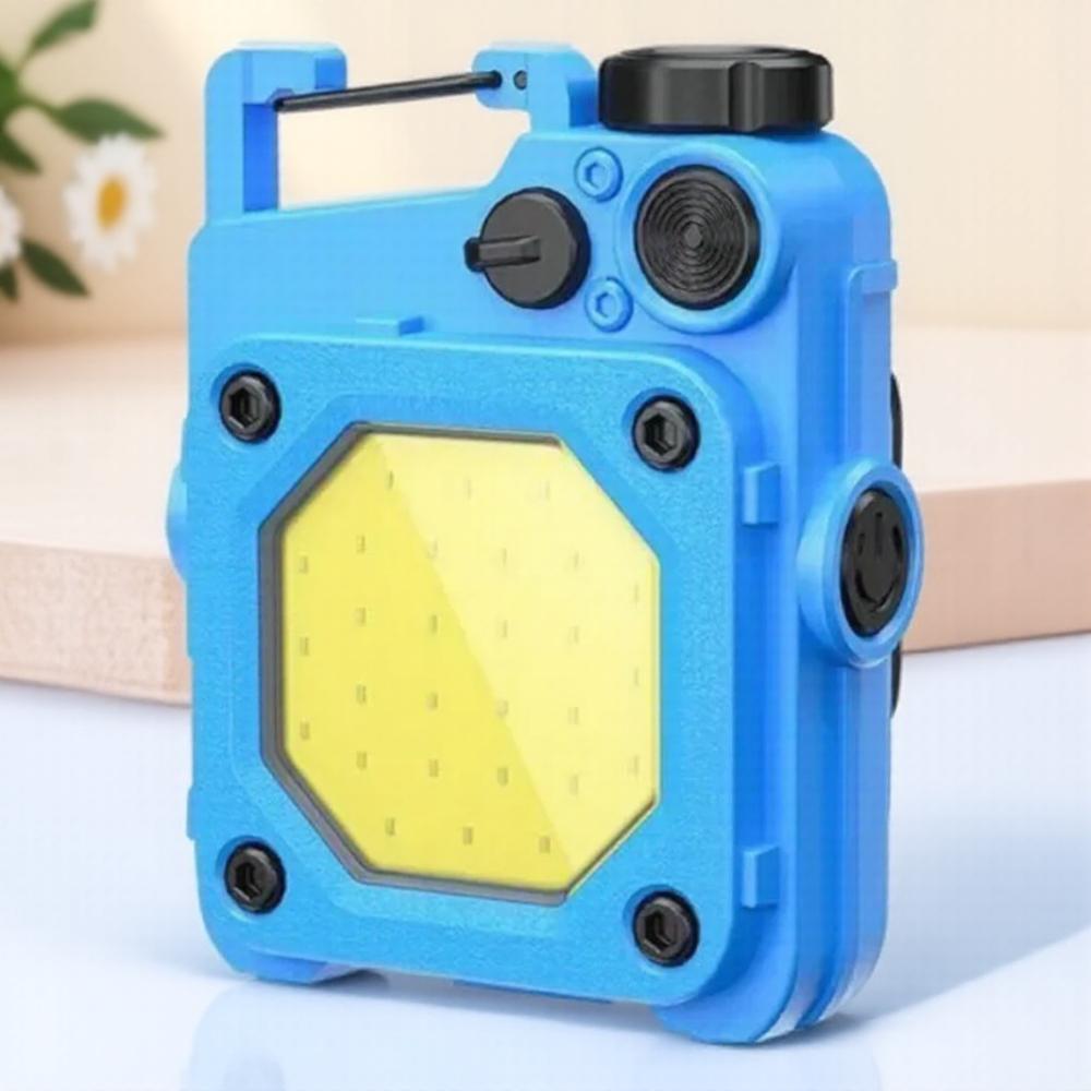 Rechargeable COB Pocket Flashlight Hands-Free Keychain Ultra Bright LED Work Light 6 Modes Type C Fast Charging