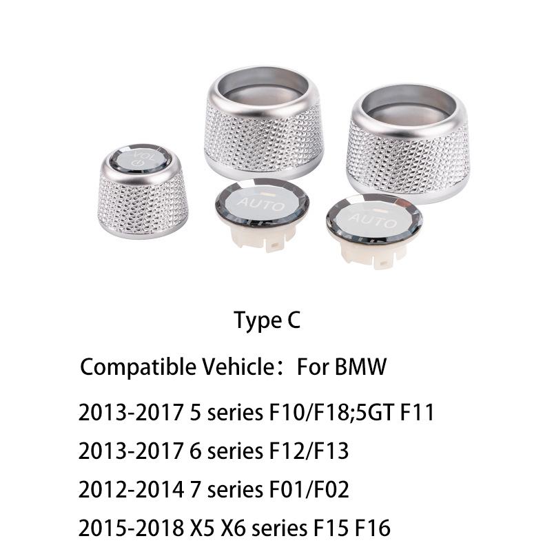 Crystal Car Volume & AC Control Knob Cover For BMW F30 F10 F25 F15 F02 G30 G01 G02 Interior Trim Mouldings Accessories