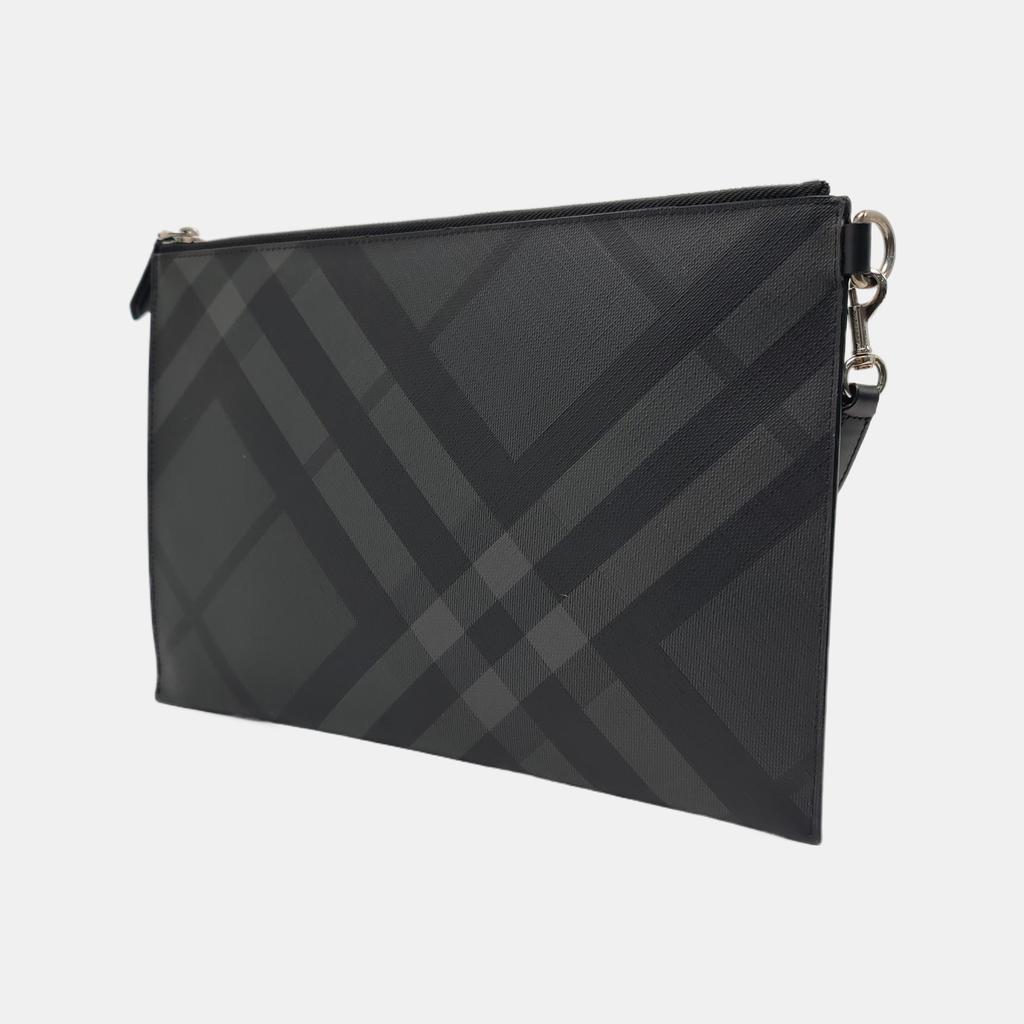 [Gebraucht] London Gray beschichtete Canvas Clutch - Sehr gut #1GHEZP9
