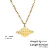 Collana Girocollo Cazador Trendy Pianeta Saturno Universo per Donna Acciaio Inossidabile Catena Collo Gioielli Regalo di Compleanno