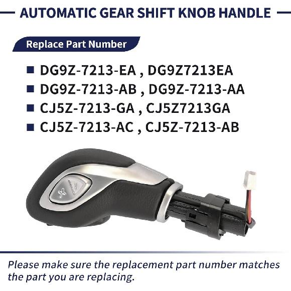 Automatic Gear Shift Knob Handle With Button DG9Z-7213-EA For Ford Fusion 2013-2016 / Escape 2013-2016 / Transit 2015- / Transit Connect 2018- Gear