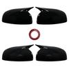 1 Pair Car Rearview Side Mirror Cover Wing Cap Exterior Door Case Trim Sticker For Skoda Fabia 2008-2014