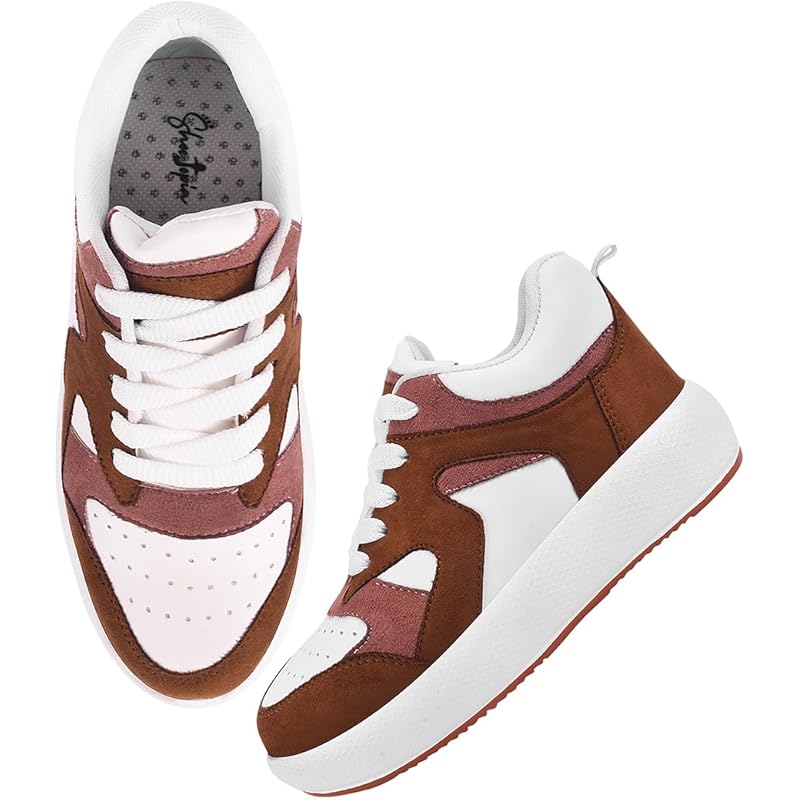 Shoetopia Smart Casual White Sneakers For Women & Girls /Eu36