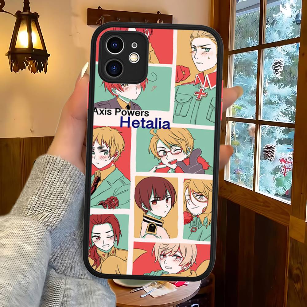 Cartoon Hetalia Axis Powers Phone Case For IPhone 11 12 13 14 15 16 Pro Plus X XS MAX Matte Bumper Shockproof Cover