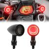 Furulu Motorcycle LED Bullet Blinker Red Brake Turn Signal Tail Light Universal