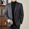 PLAYBOY Men's Wool Blend Business Casual Plaid Blazer