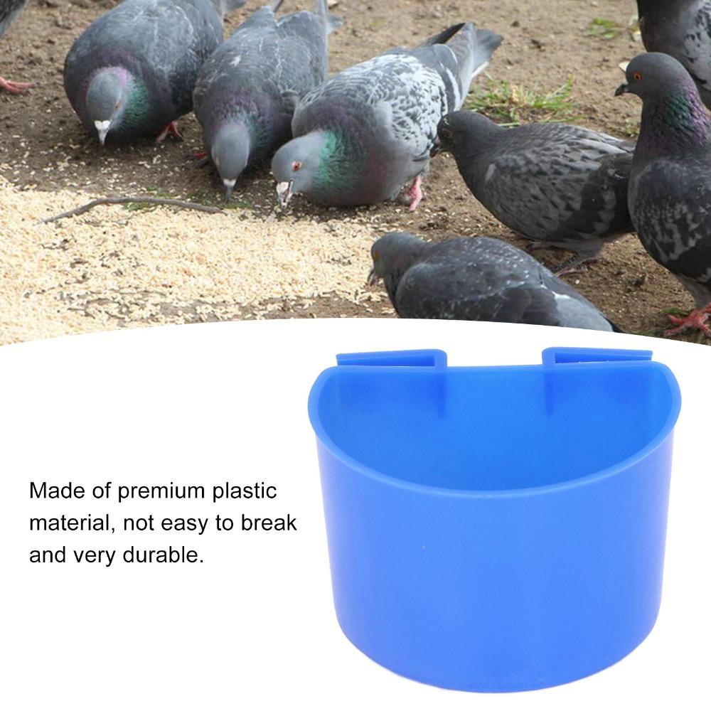 20Pcs Plastic Birdcage Feeder Blue Parrot Water Bowl Bird Feeding Cup  Small Birds Feeding