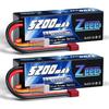 1/2pcs Zeee 3S 5200mAh Lipo Battery 11.1V 80C with T/XT60/EC3/5 Plug Hardcase for RC Car Buggy Truck FPV Drone RC Model Parts