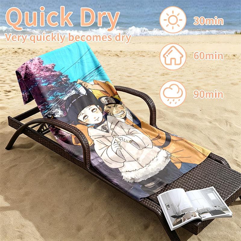 Hyuga Hinata Beach towels also serve as bath towels summer essential a musthave for the outdoors the beach and the pool