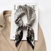 65Cm SpringAutumn Fashion Silk Small Square Scarf For Women Printed Decorative Silk Shawl Elegant Bandana Head Scarves