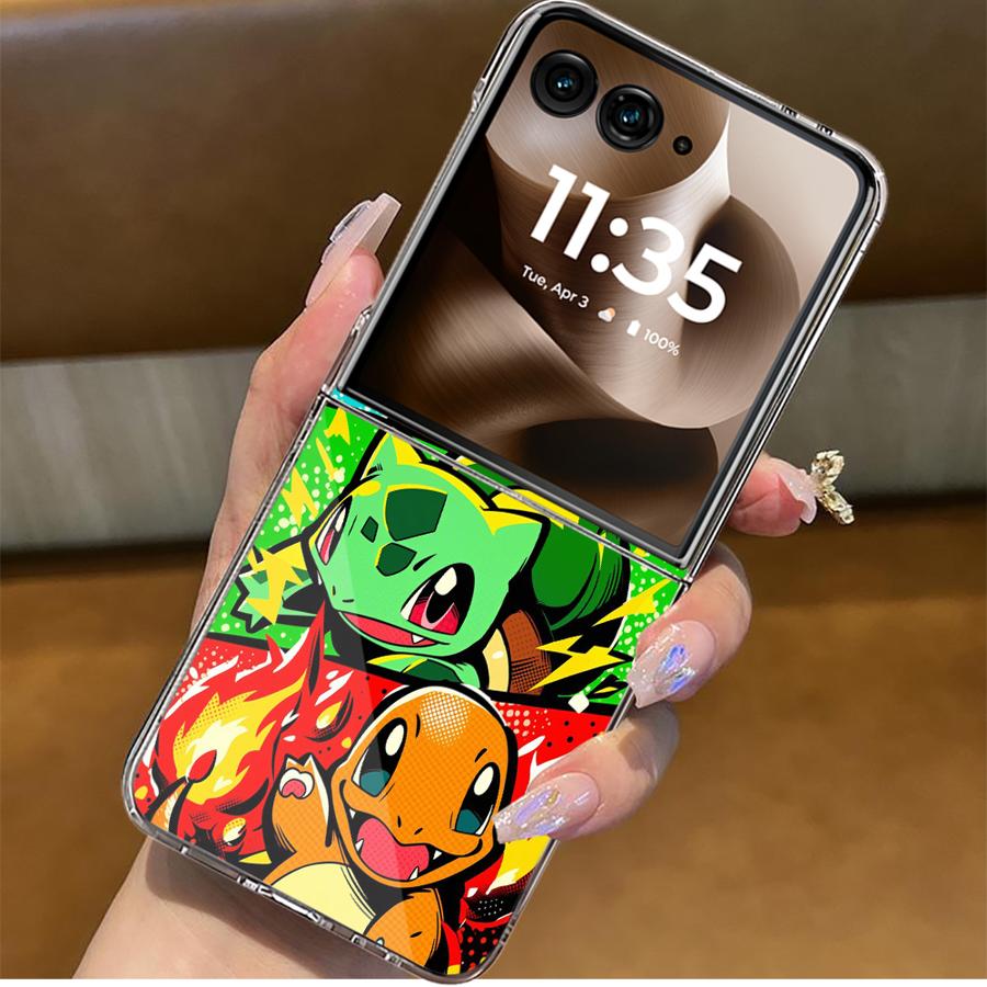 Cartoon Hot Pokemon Transparent Soft Phone Cover Case for Moto Razr 40Ultra 50Ultra 2022 60 Ultra 50 40