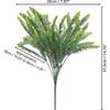 Artificial Fern (Set of 6) - Indoor/Outdoor Artificial Plant - Artificial Foliage for Living Room, Garden, Wedding Decoration, Office, Zen Bathroom De