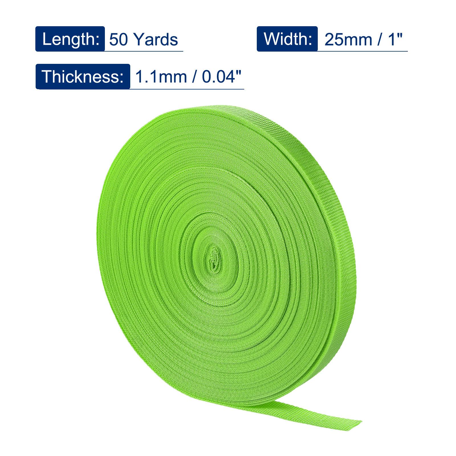

50 Yards 25mm Polypropylene Webbing Strap Belt Tape Heavyweight Strapping Band for Outdoor Tent Accessories Sewing Bag Luggage світло-зелений колір