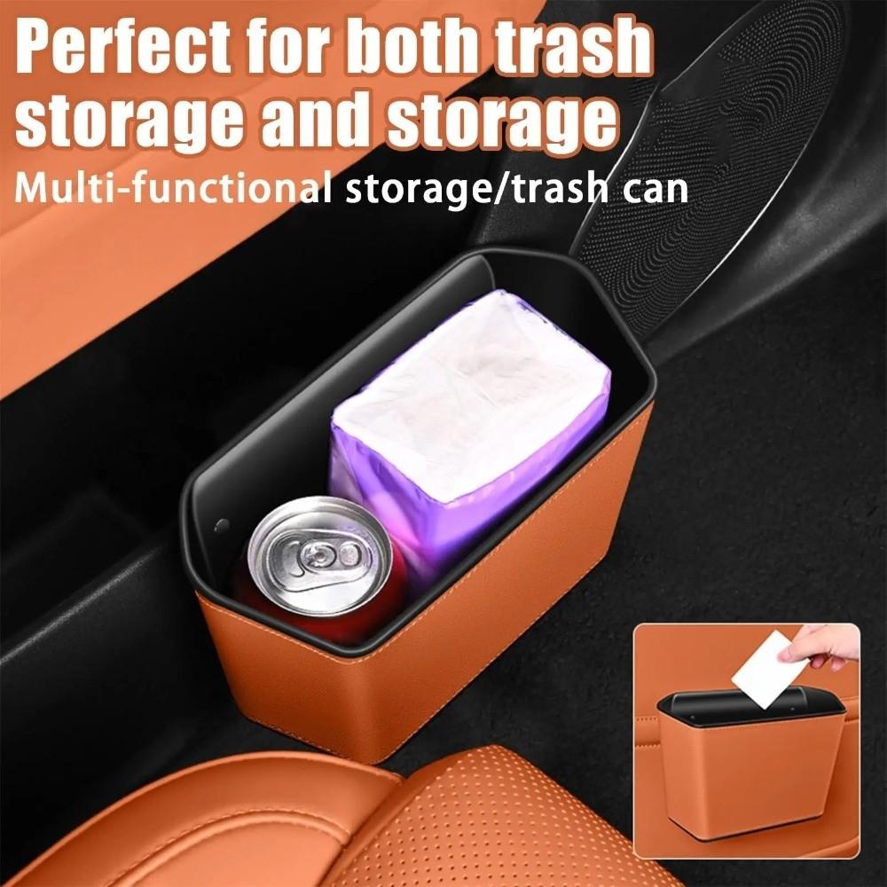 Leather Auto Door Storage Box Large Capacity Paper Napkin Organizer Car Supplies