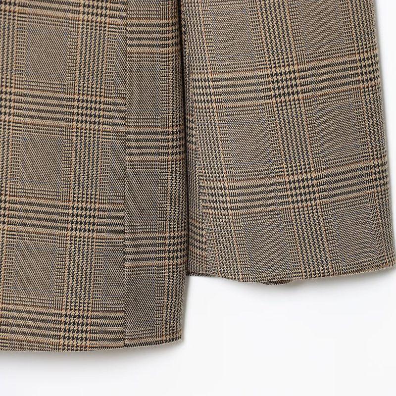 Kaslead New Women clothes Western Style Single-Breasted Flat Lapel Blended Suit Outerwear 1293033