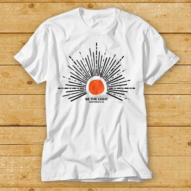 Be The Light Matthew 5 14 Sunburst Bible Verse Christian Gift Sun T Shirt 1931 S