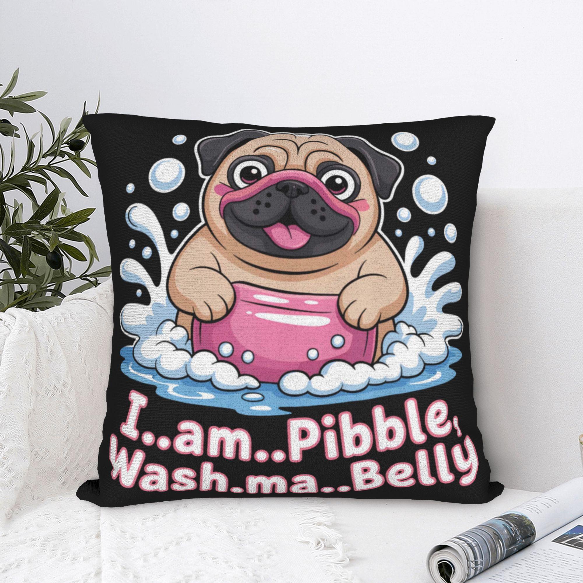 Shunika Chen Unisex Pitbull Funny Dog Meme Animal Pibble Cute Humor Pillow Case Soft Pillow Cover For Office Car Home Decor Novelty Pillowcases
