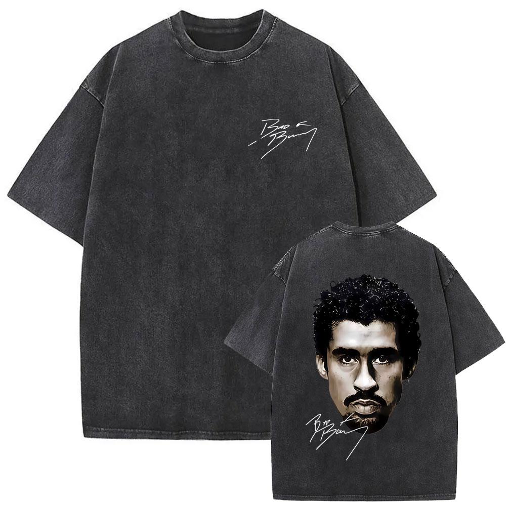 T-shirt Vintage Lavata Bad Bunny T-shirt Un Verano Sin Ti Avrei Dovuto Fare Più Foto T-shirt DTMF Uomo Hip Hop Maglietta Oversize
