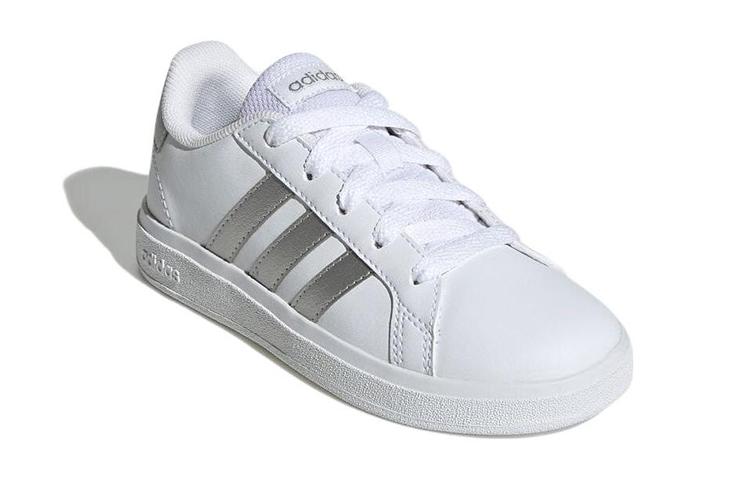 Adidas Grand Court 2.0 Big Kid 'White Matte Silver' GW6506