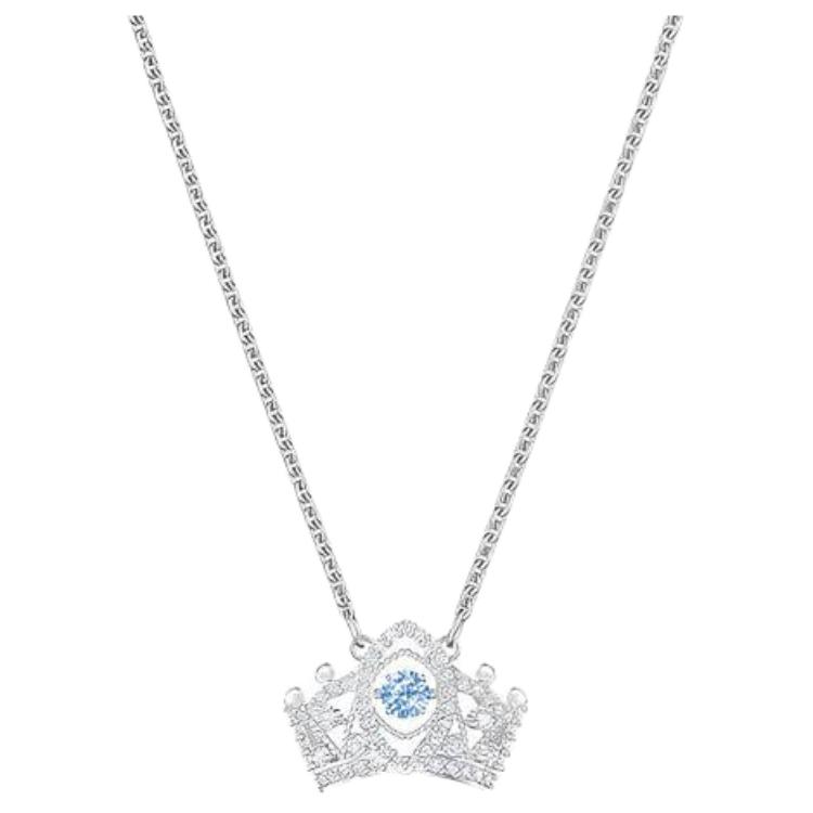 Swarovski Bee A Queen Luxury Plated White Gold Crown Necklace Women necklace 5501080 Box (Random Color)